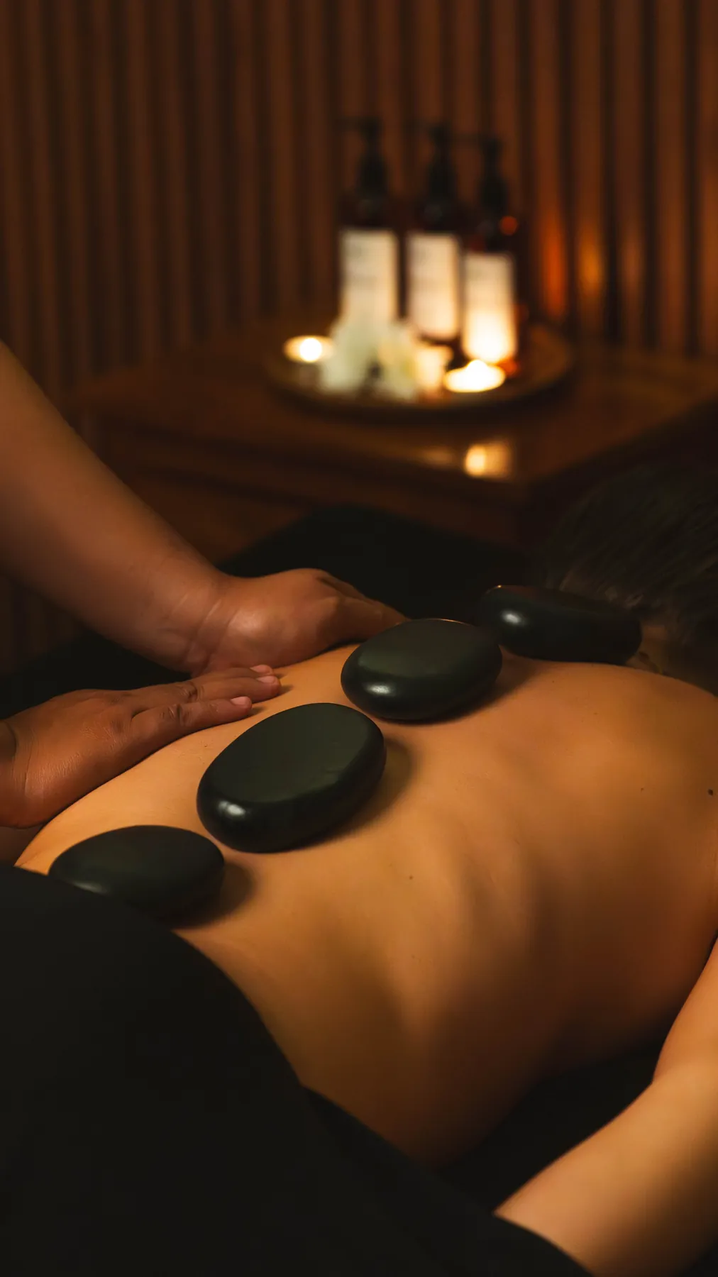 Hot stone massage treatment